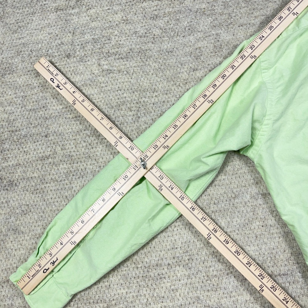 Ralph Lauren Oxford Shirt Men Large Green Button Up Pocket OCBD Dress C* - Picture 12 of 13